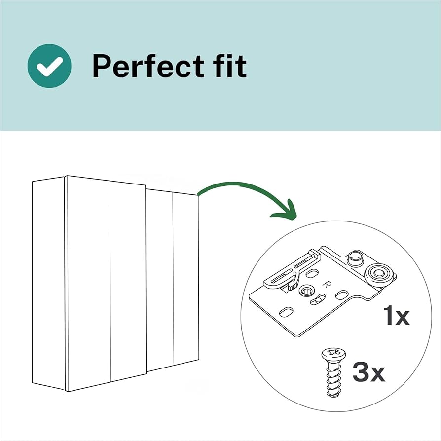 Sliding Door Guide Bracket 124336 Suitable as Replacement